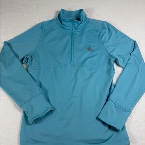 adidas Teal Blue Quarter-Zip Training Top